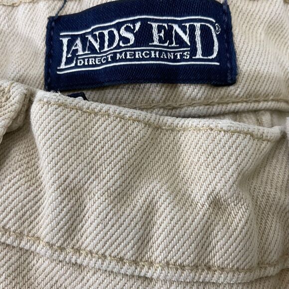 Lands' End Men’s Square Rigger Beige Jeans Made USA Tapered Size 34x30 - Picture 4 of 14